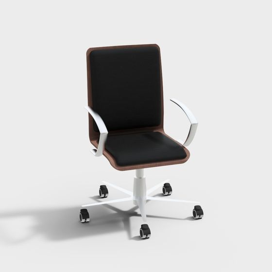 Chinese Style Office Furniture 3D Model - Comfortable Swivel Chair