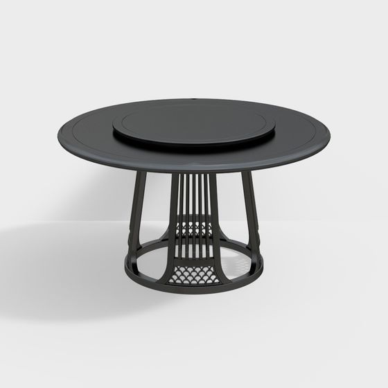 City Light Low-Poly Round Table 3D model for Modern Spaces