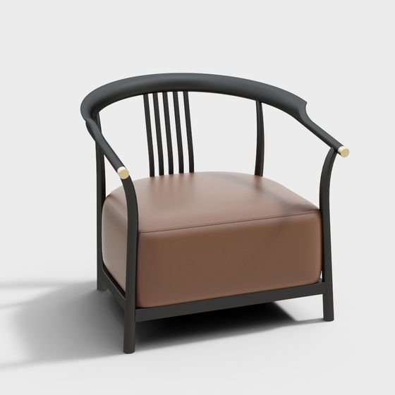 Elegant Low-Poly Armchair 3D Model