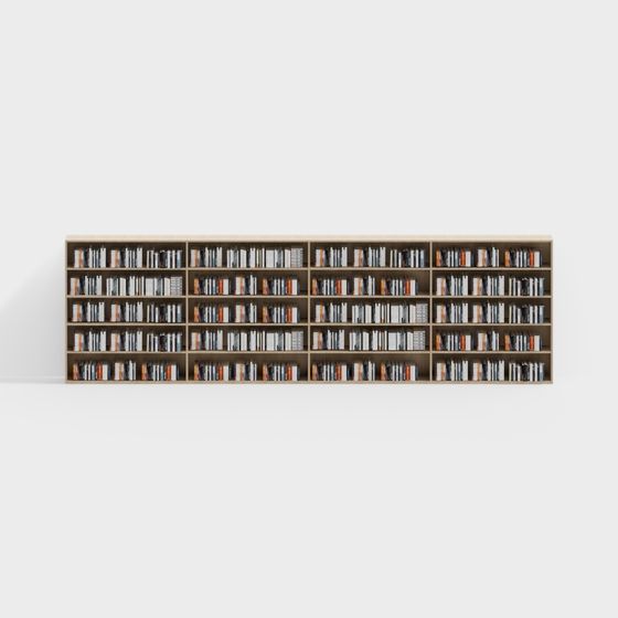 Stylish Low-Poly Bookshelf 3D model for Creative Spaces