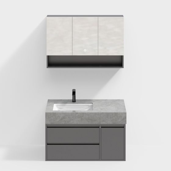 Elegant Bathroom Vanity 3D model