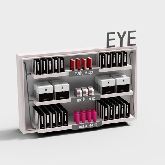 Stylish Eye Makeup Display 3D model for Designers