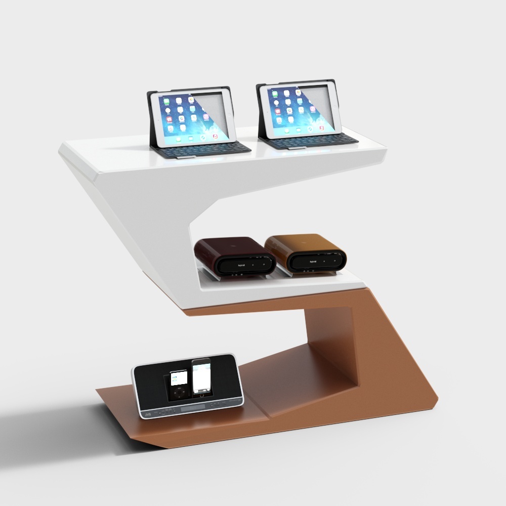 Estante de exhibición de vitrina moderno