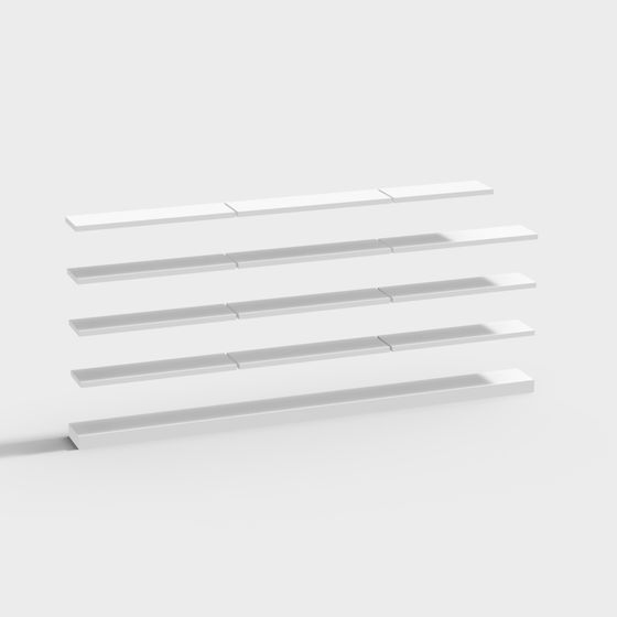 Floating Rectangles 3D model for Modern Design