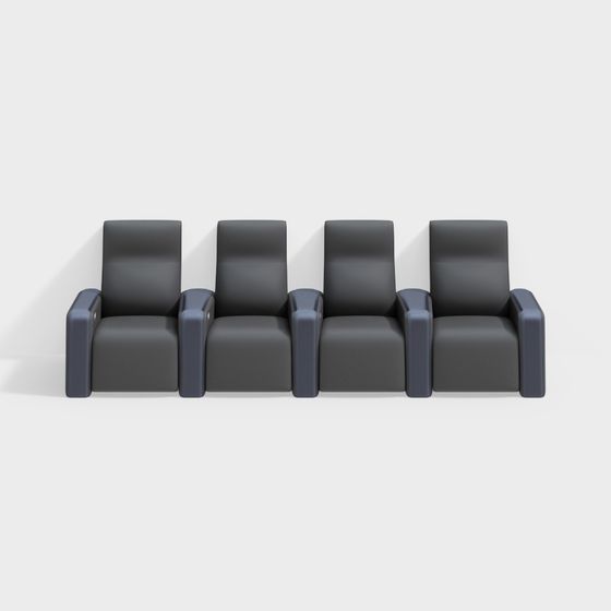 Elegant Cinema Seats 3D model for Modern Projects