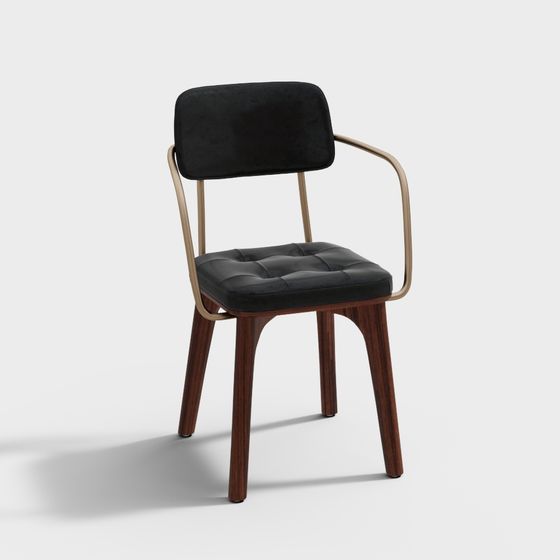 Elegant Low-Poly Chair 3D model for Modern Design