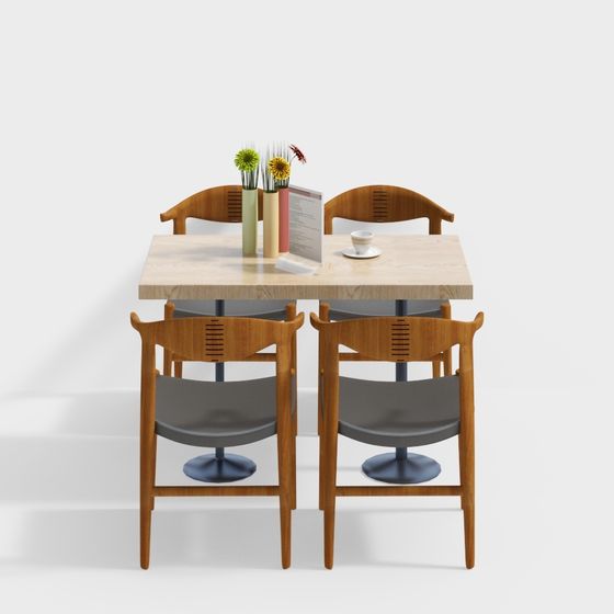 Cozy Dining Set 3D model for Modern Interiors