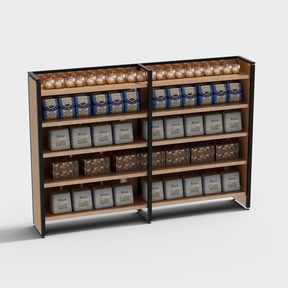 Versatile Low-Poly 3D Shelf Model for Functional Spaces