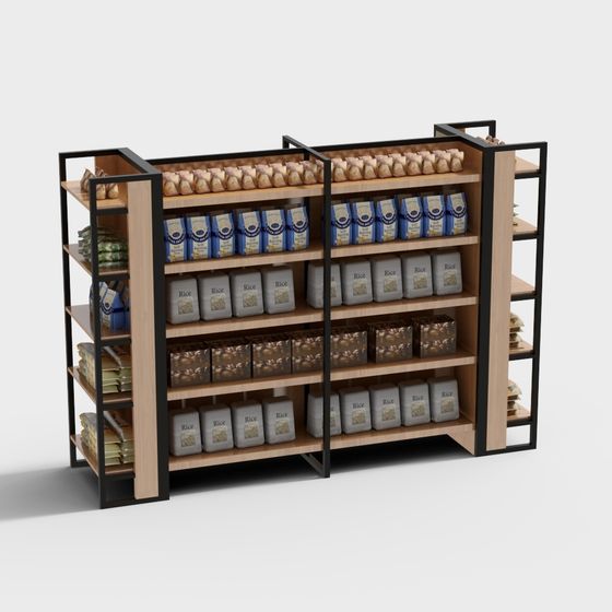 Stylish 3D Shelf Model for Modern Retail Spaces