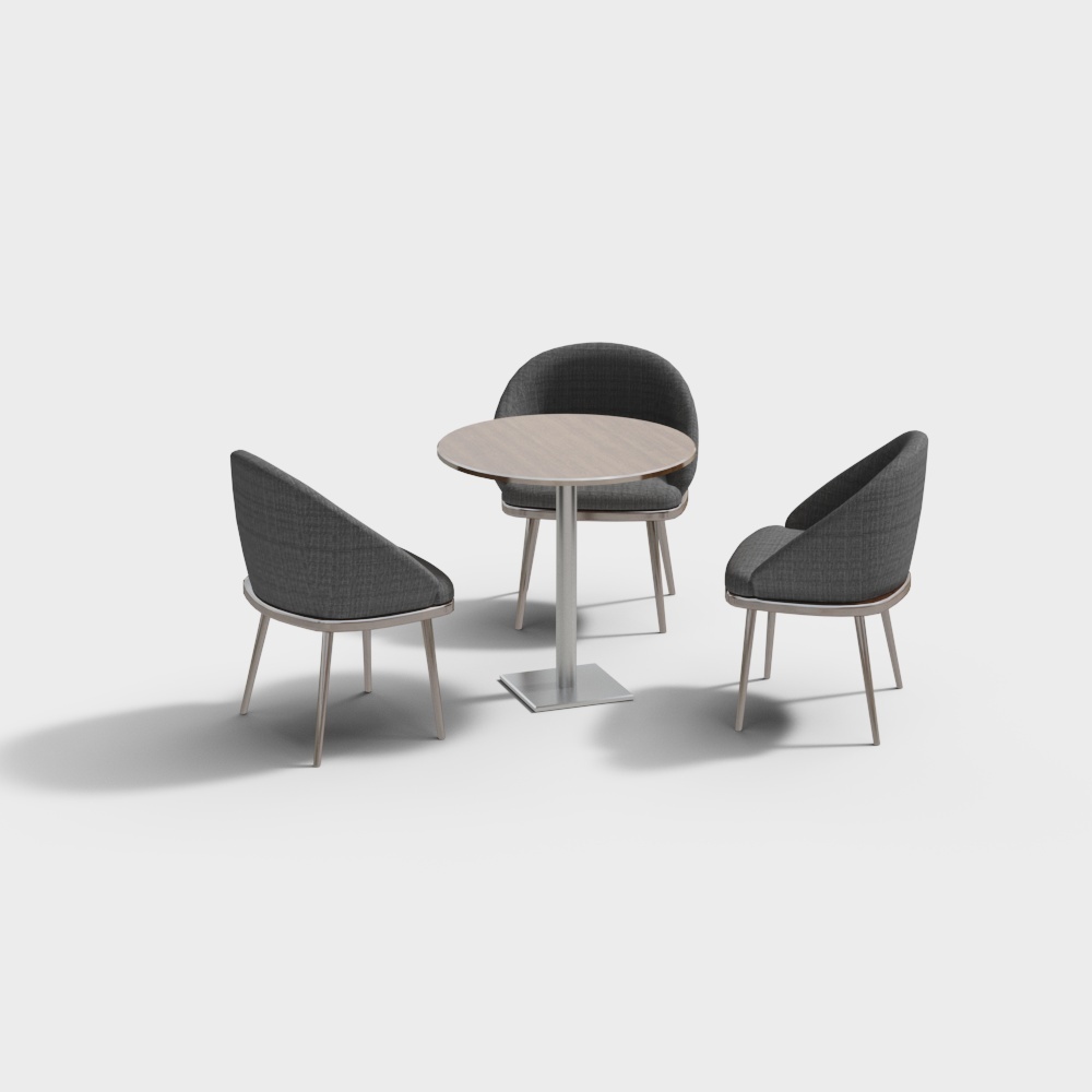 Modern café grey lounge table and chairs