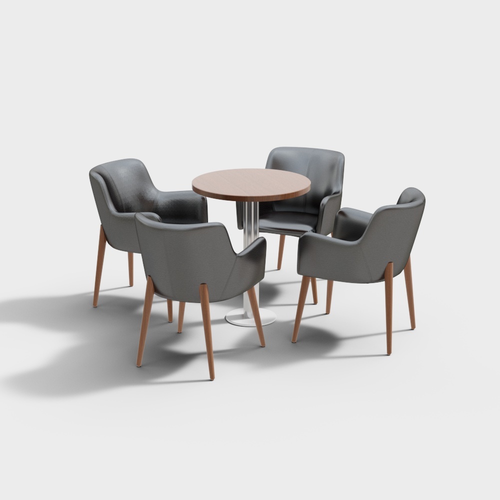 Modern coffee shop lounge table and chairs