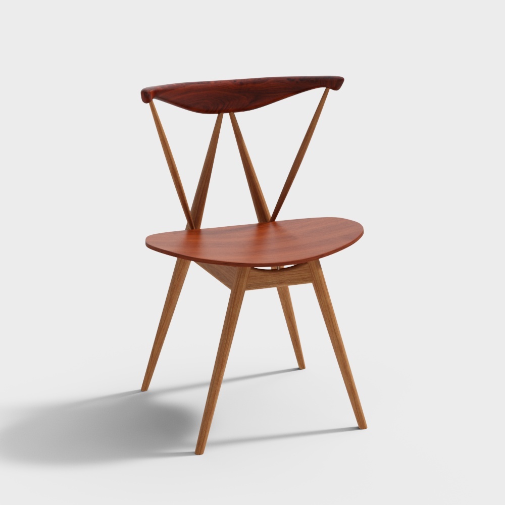 Nordic wood lounge chair