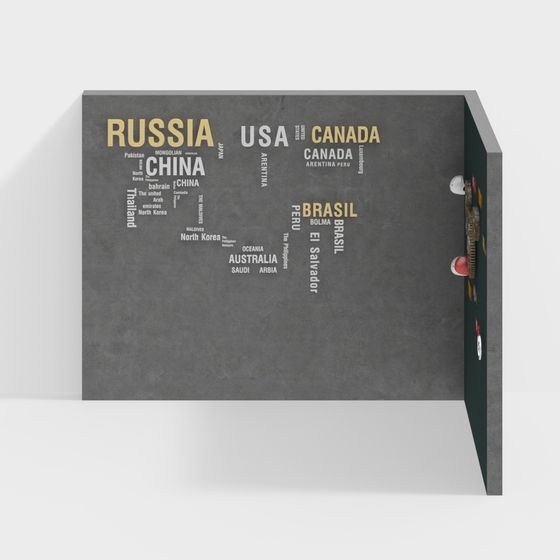 Low-Poly World Map 3D Model for Creative Projects