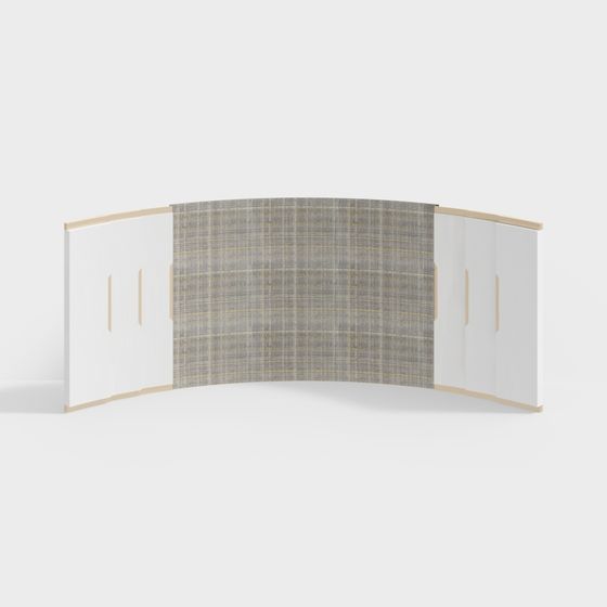 Stylish Curved Screen 3D model for Elegant Spaces