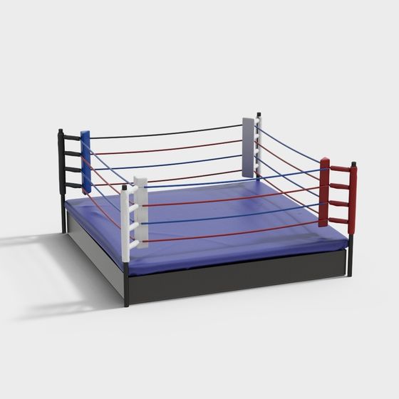 Dynamic Low-Polygon Boxing Ring 3D model