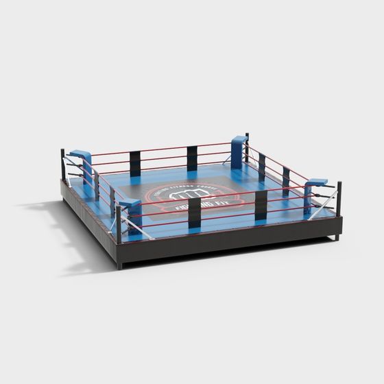 Fighting Fit Boxing Ring Low-Poly 3D model