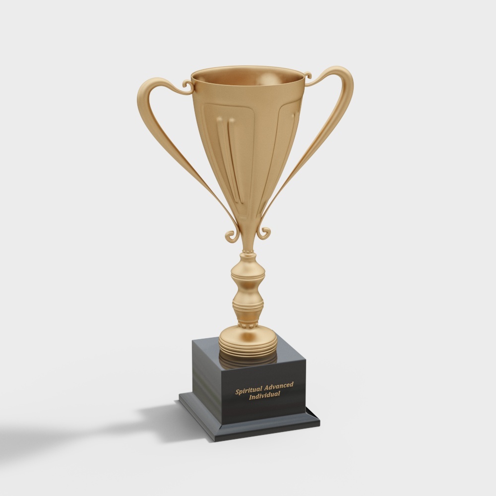 Golden Trophy 3D Model for Creative Projects