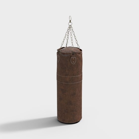 Detailed Vintage Boxing Bag 3D model