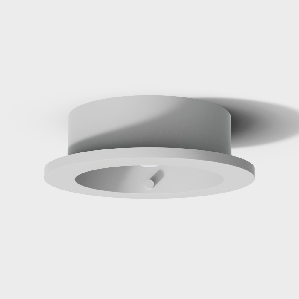 Modern recessed single head white spotlight