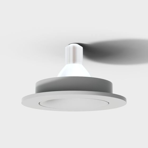 Современный встраиваемый круглый светильник с одной головой