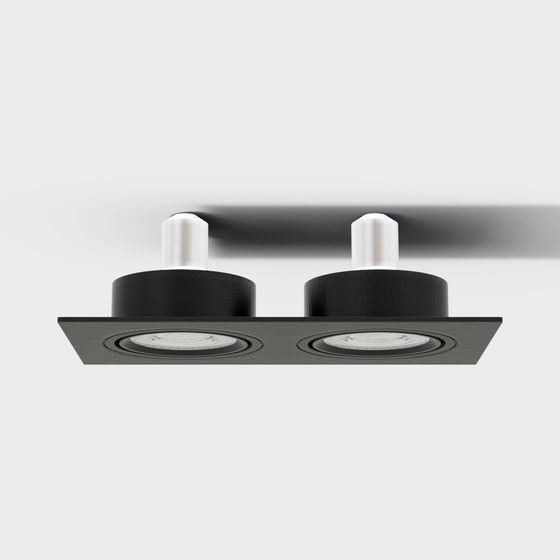Modern Minimalist Dual-Head Recessed Light 3D model