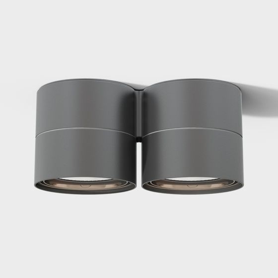 현대식 블랙 더블 라운드 표면 설치 스포트라이트