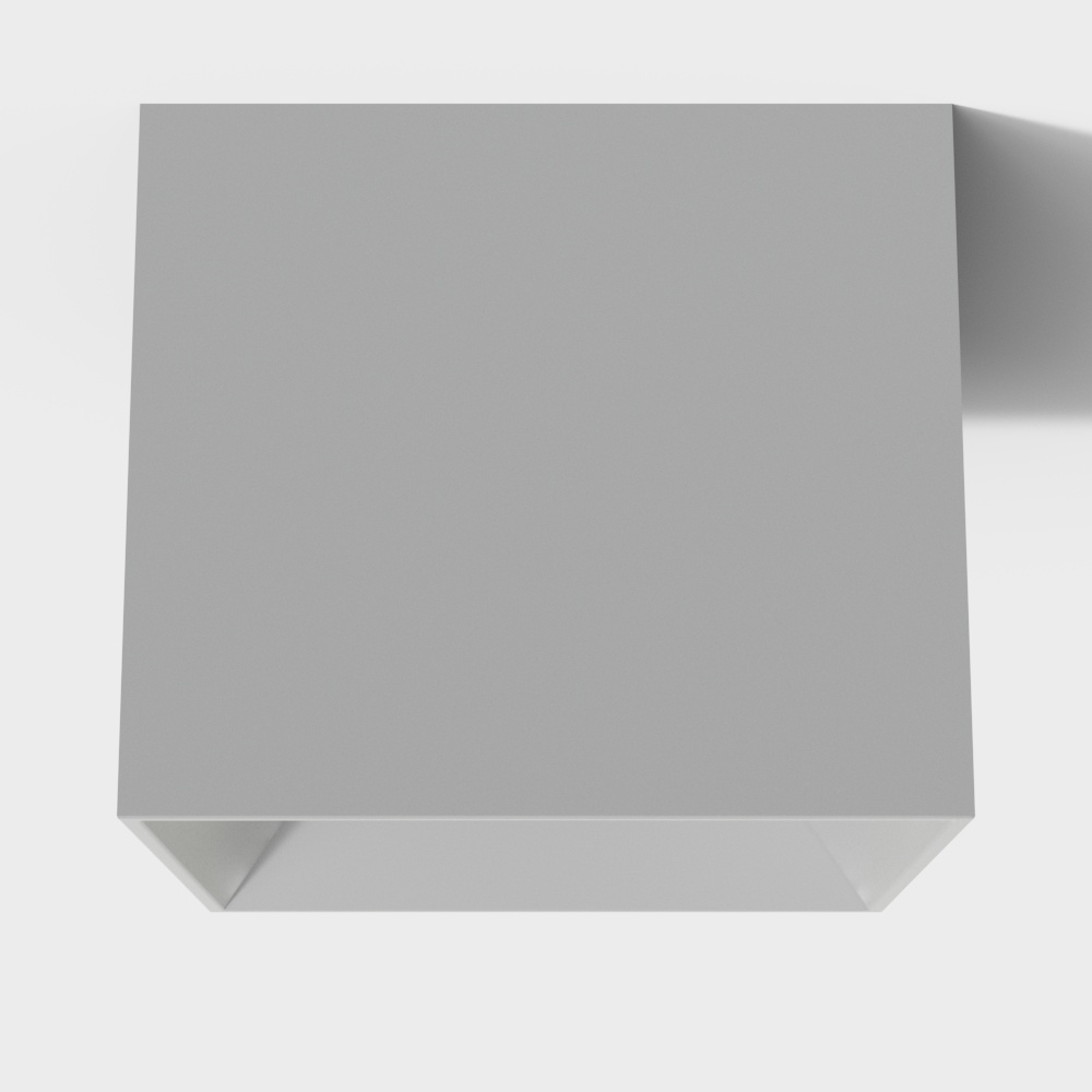 Modern recessed single head white square spotlight