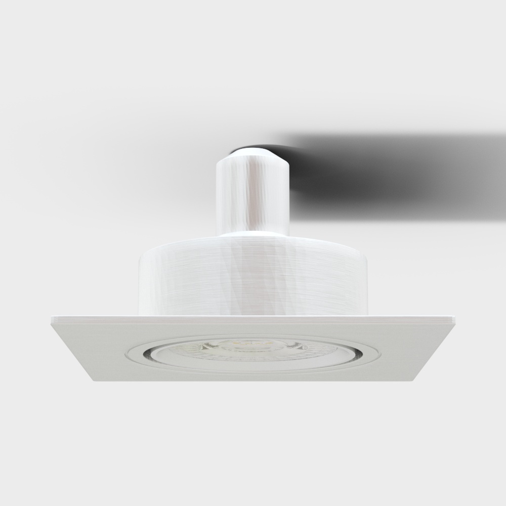 Đèn chiếu sáng đơn hình vuông và tròn đen hiện đại