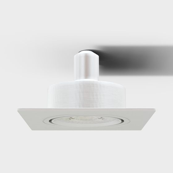 Đèn chiếu sáng đơn hình vuông và tròn đen hiện đại