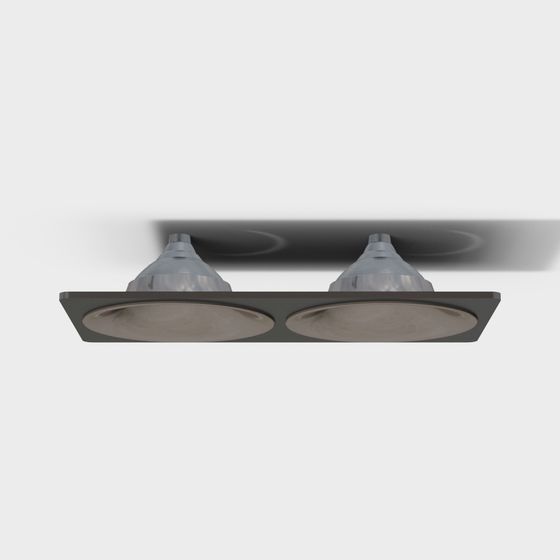 Dual-Headed Recessed Spotlight 3D model