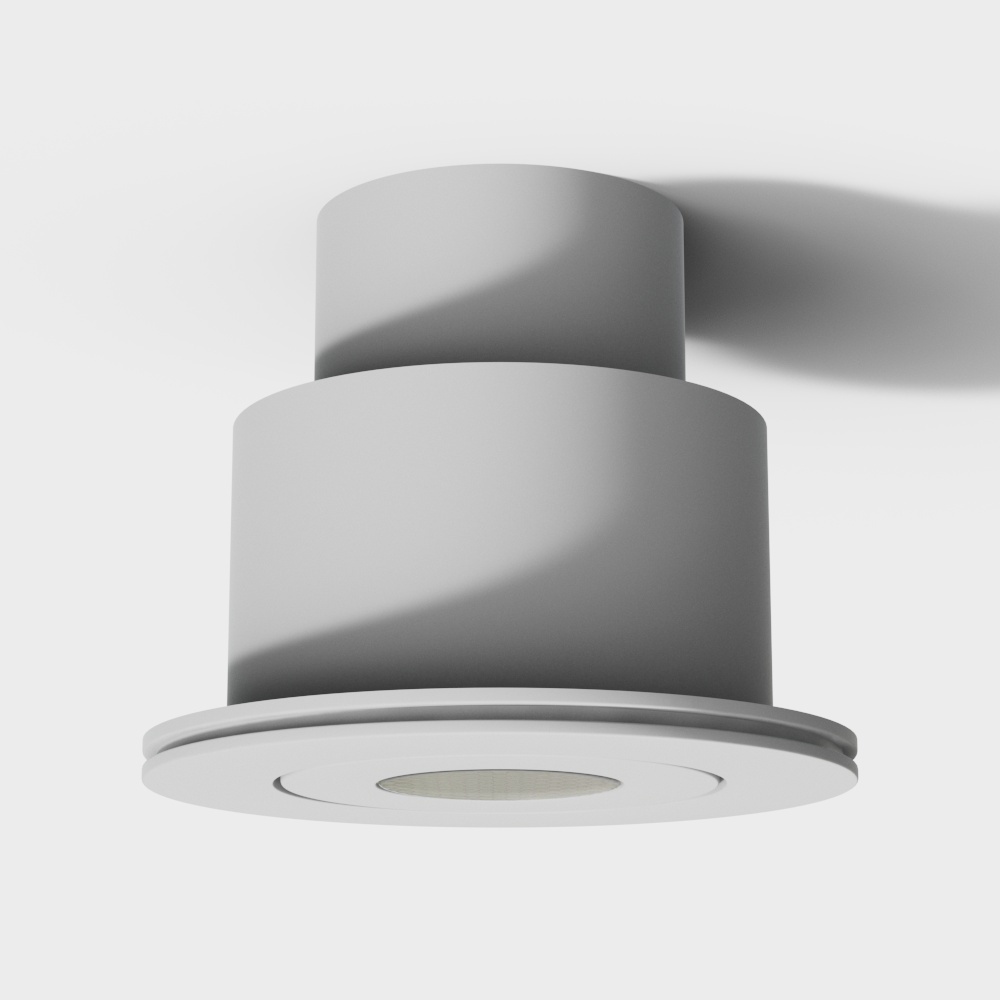 Modern recessed single head double layer spotlight