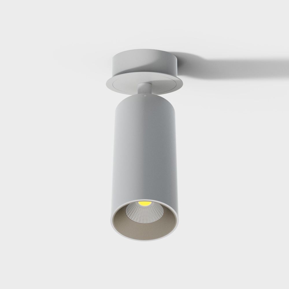 Modern white surface-mounted spotlights