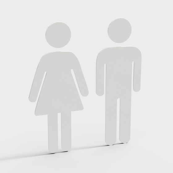 Minimalist 3D Model of Modern Human Figures