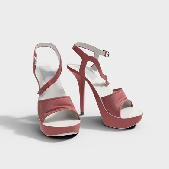 Stylish High Heel Sandal 3D Model for Creative Projects