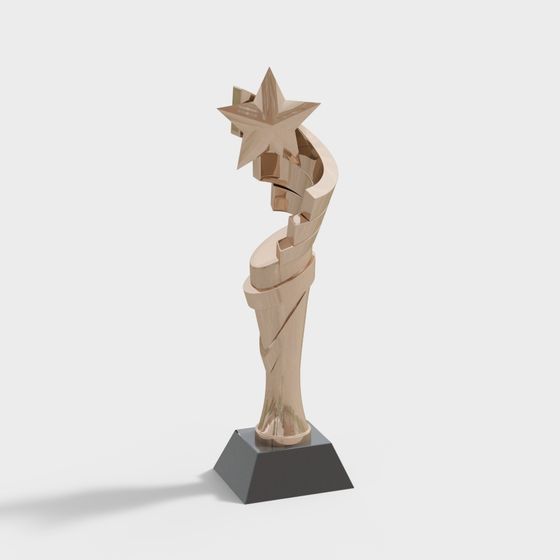 Award Winner Star Low-Poly 3D Model