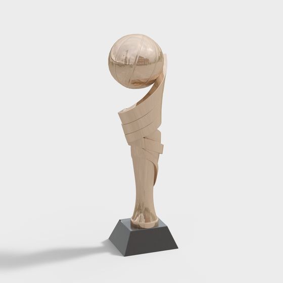 Low Poly Basketball Trophy 3D model