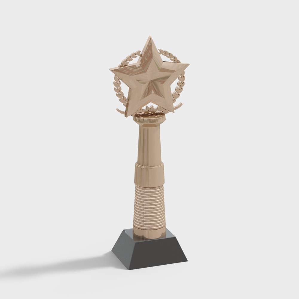 Elegant Low-Poly Trophy 3D Model for Creative Projects