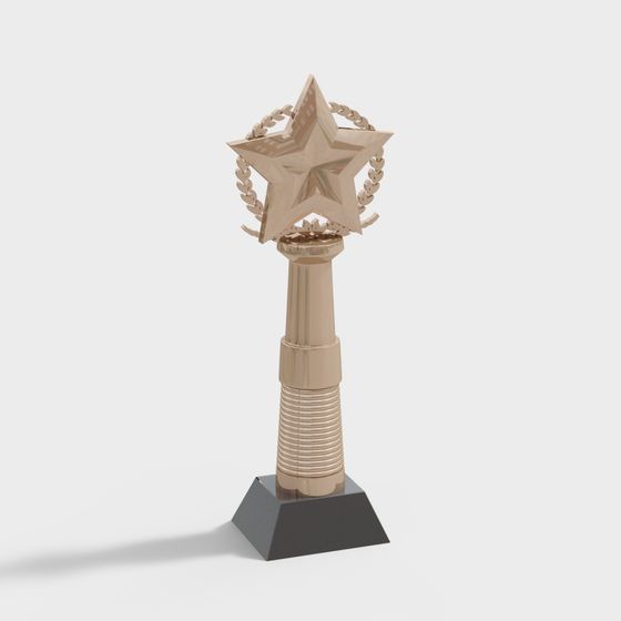 Elegant Low-Poly Trophy 3D Model for Creative Projects