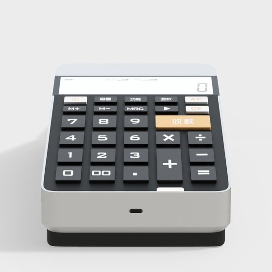 Elegant Low-Poly Calculator 3D model for Creative Projects
