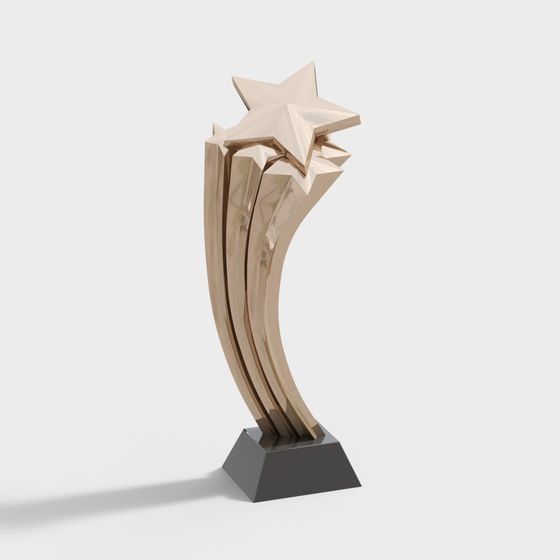 Starburst Trophy 3D model for Creative Projects