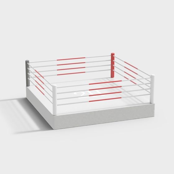 Low Poly Boxing Ring 3D model