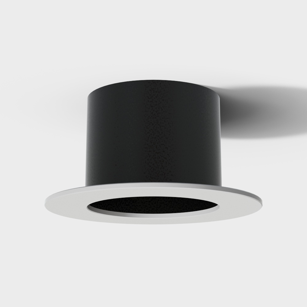 Modern recessed single head white spotlight