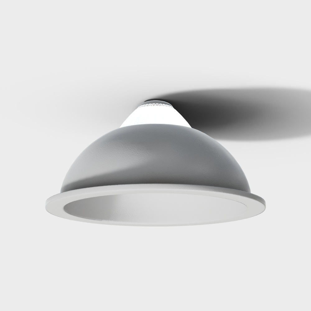 Modern recessed single head cylinder spotlight