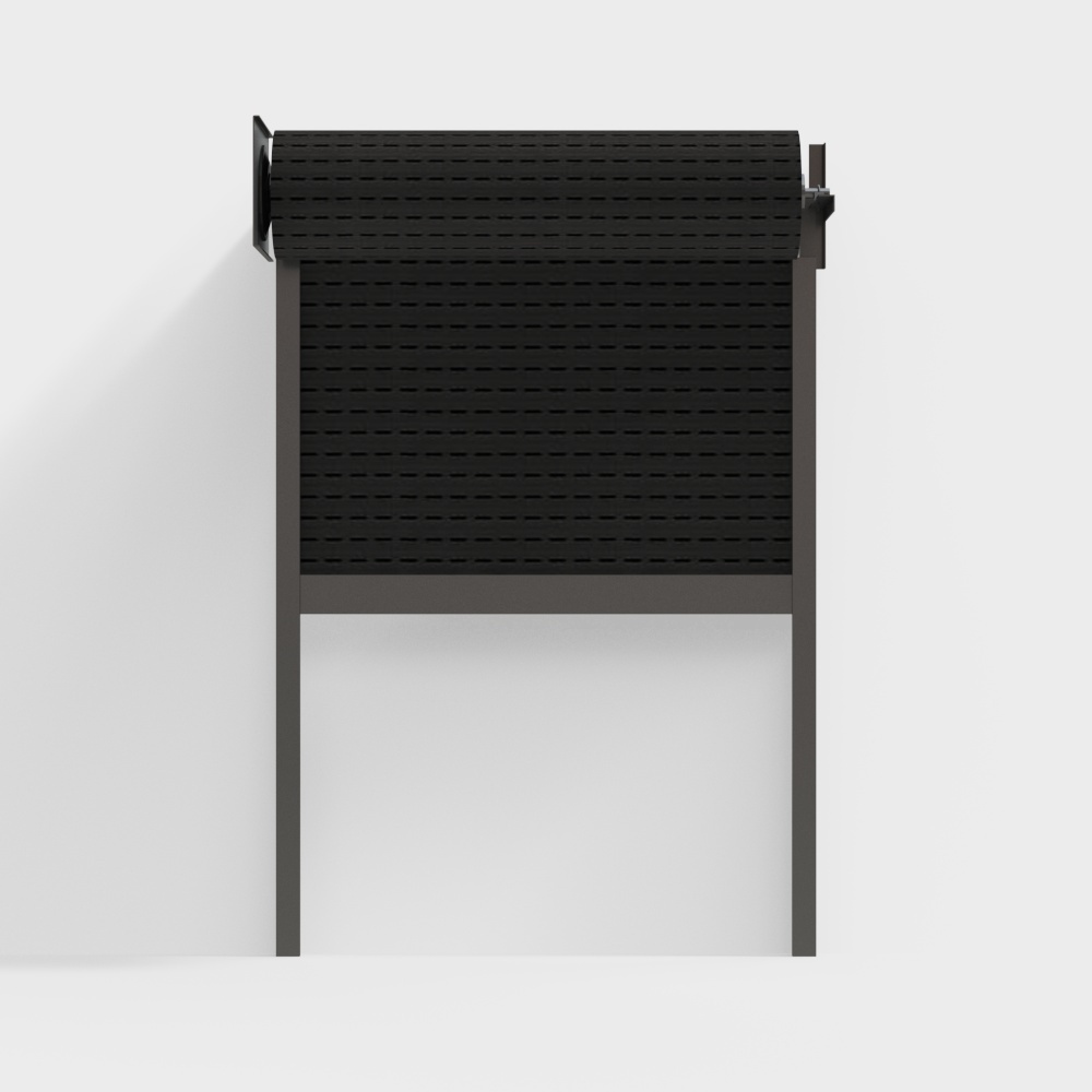 Modern small black rolling shutter door