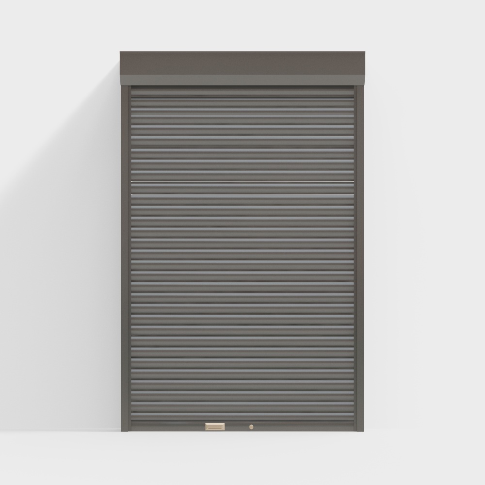 Modern small coffee color rolling shutter door