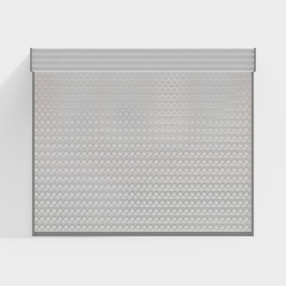 Low-Poly Modern Rolling Door 3D Model