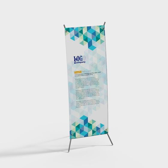 Geometric Banner 3D model for Contemporary Designs