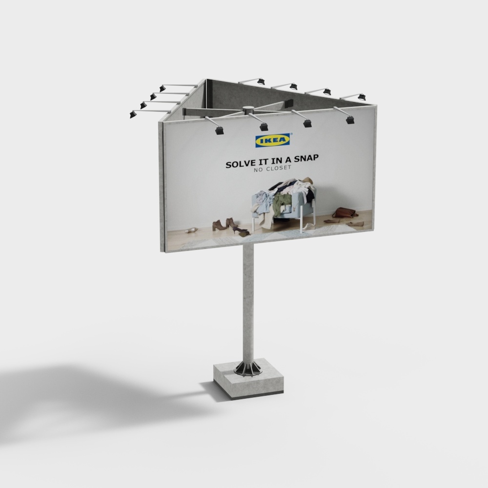 Panneaux d'affichage modernes avec plates-formes routières à deux côtés