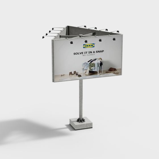 Panneaux d'affichage modernes avec plates-formes routières à deux côtés