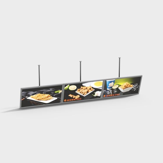 Food Billboard 3D Model for Creative Projects